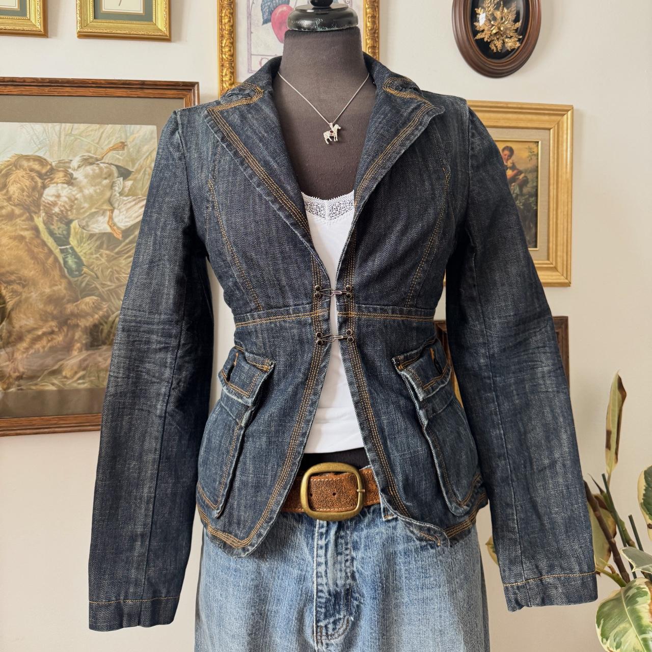 Y2K denim blazer jacket (S)