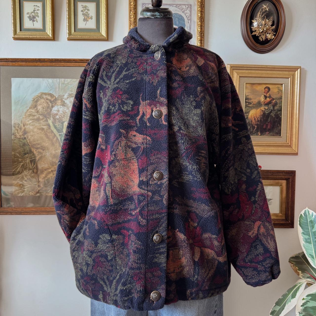 Tapestry print fleece jacket (M)