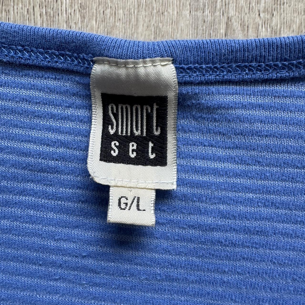Blue striped baby tee (L)