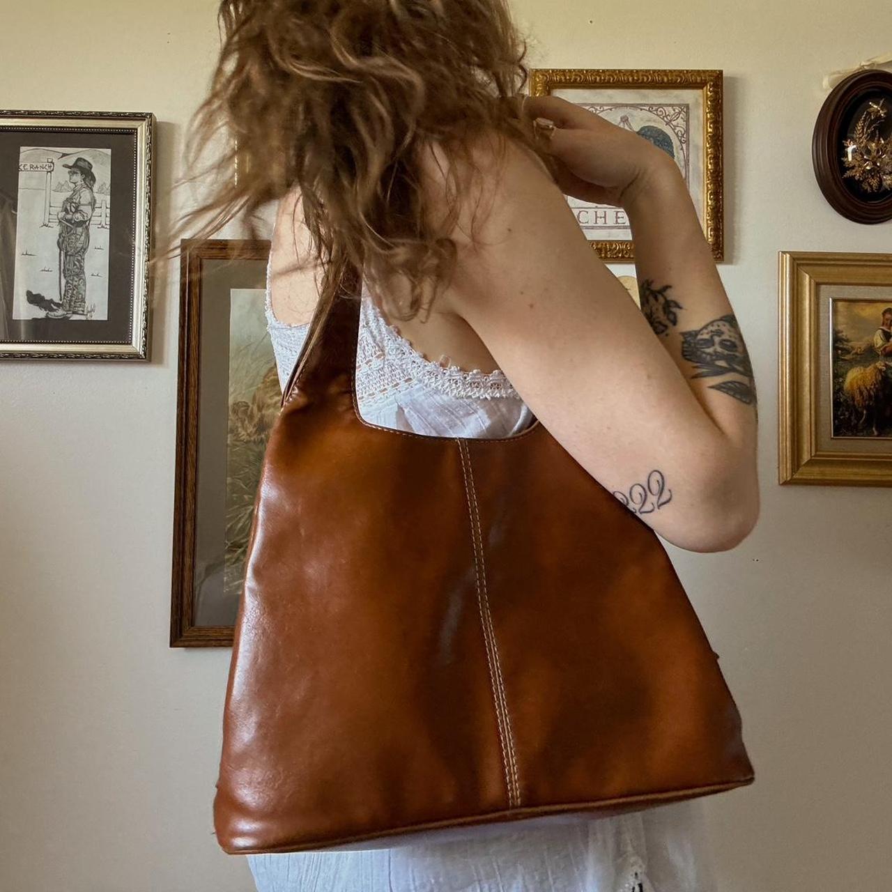 Brown leather bag