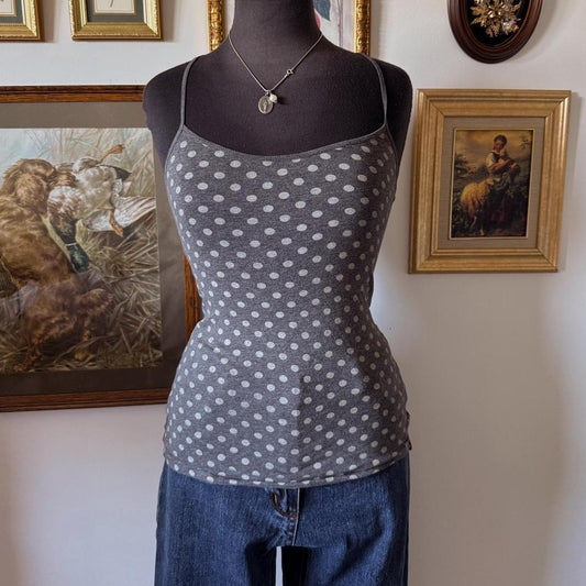 Y2K polka dot tank top (S)