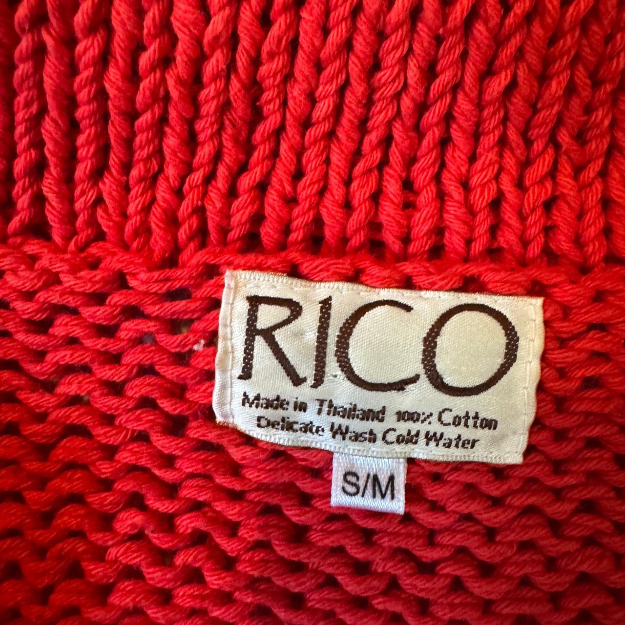 Red cottage knit sweater (S)