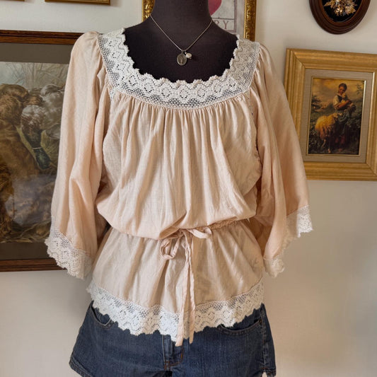 Blush boho princess blouse (M)