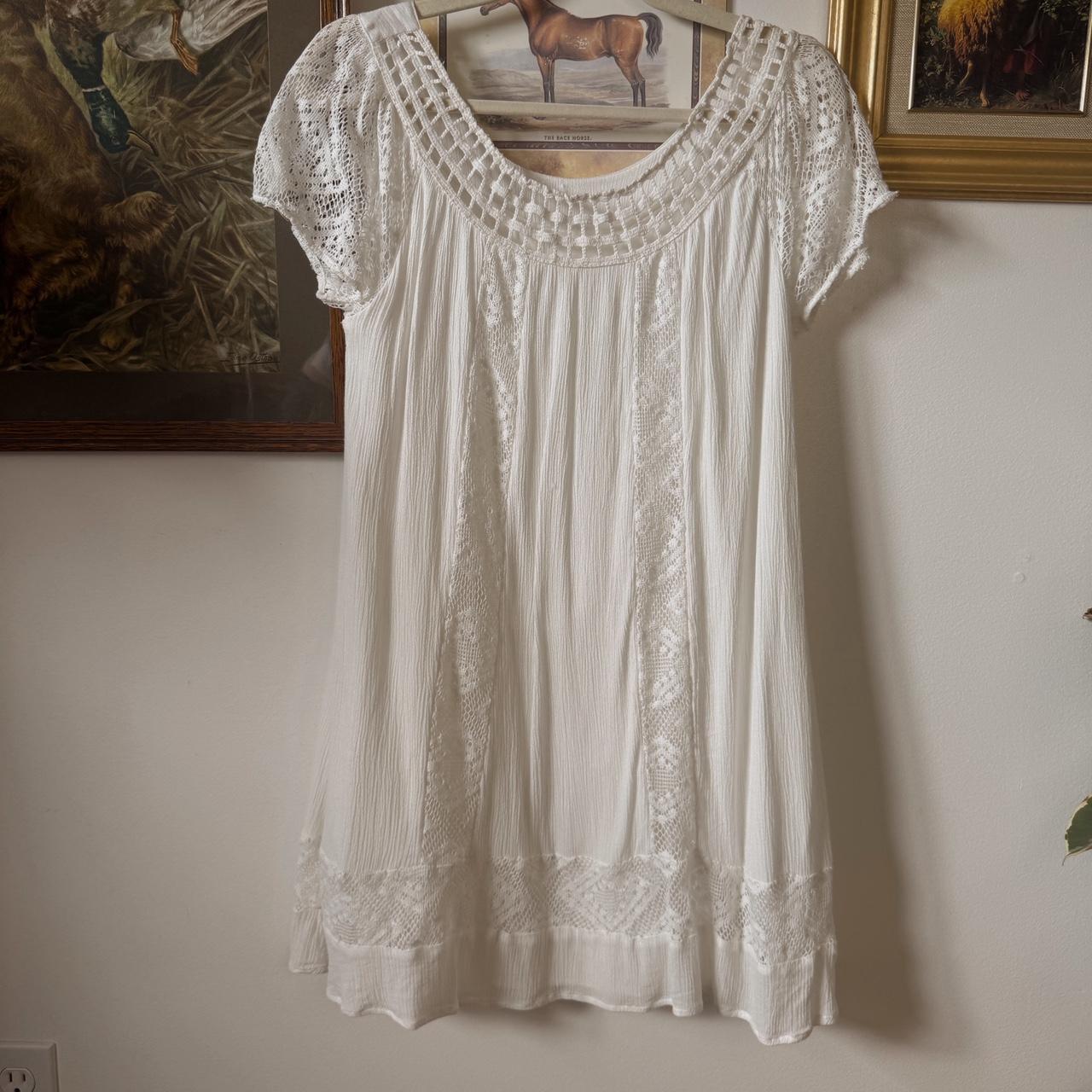 White lace mini dress (M)
