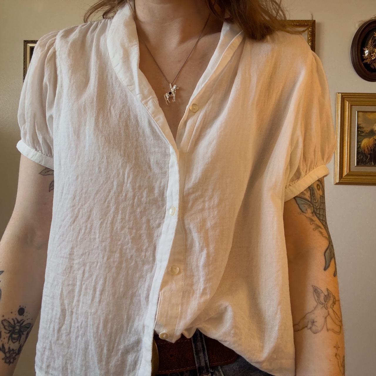 White cottage button up (XS)