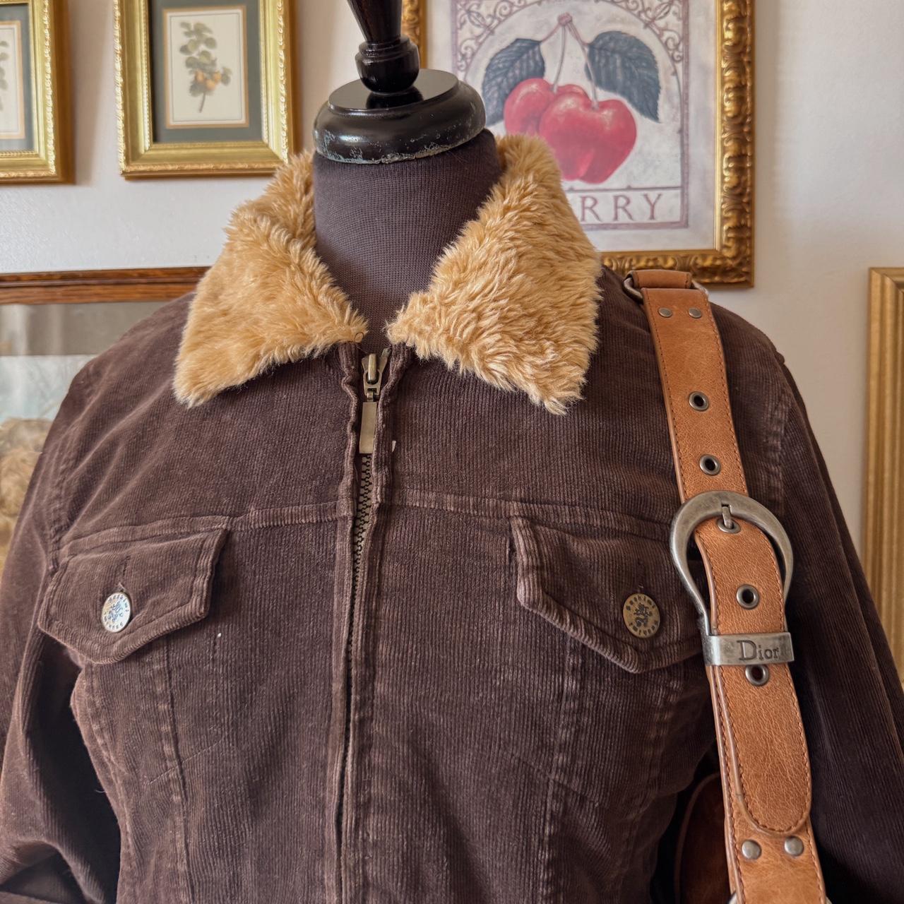 Y2K brown corduroy jacket (M)