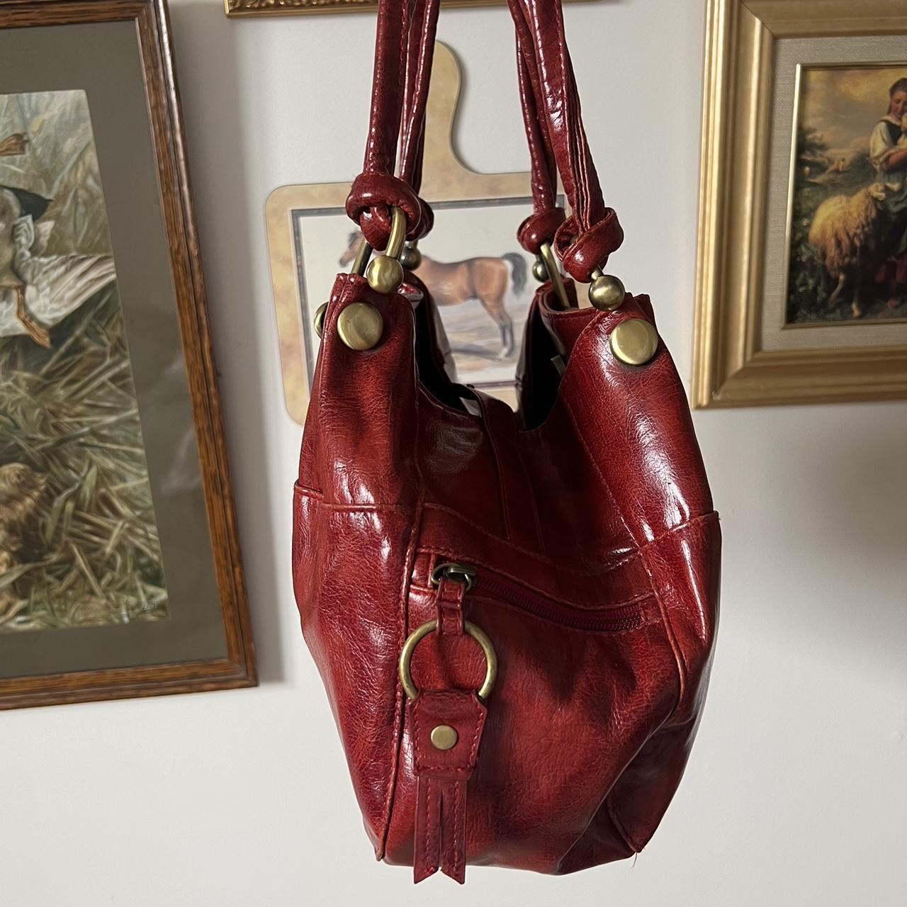 Cherry red slouchy bag