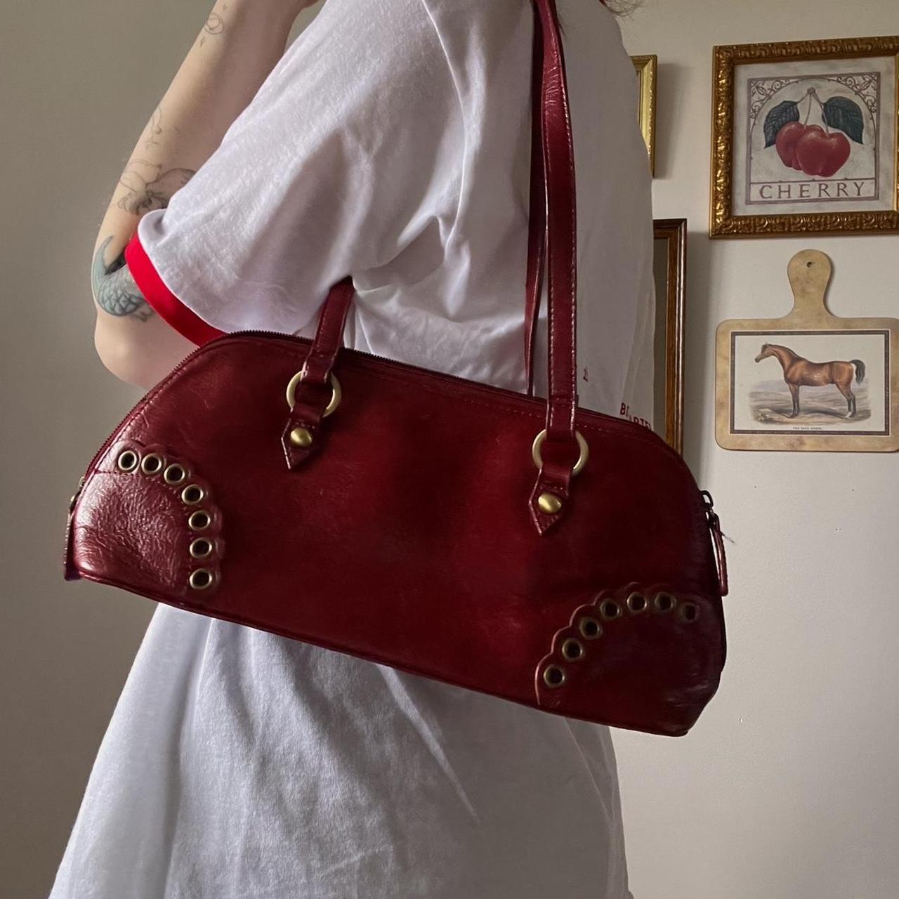 Cherry red shoulder bag