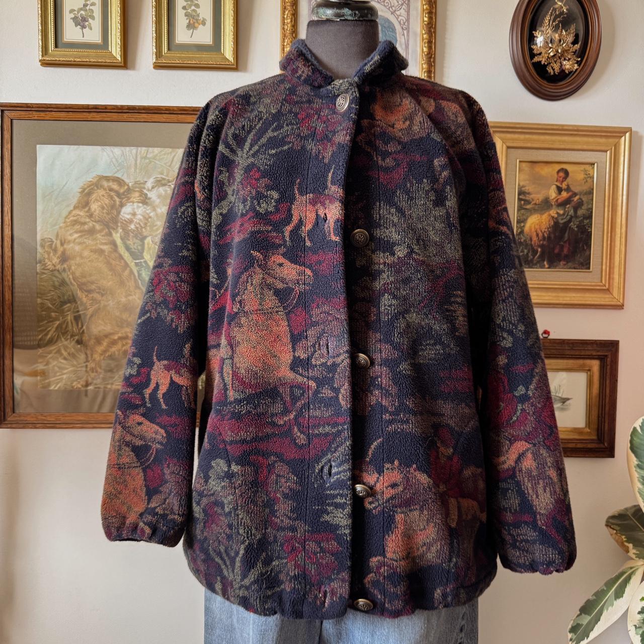 Tapestry print fleece jacket (M)