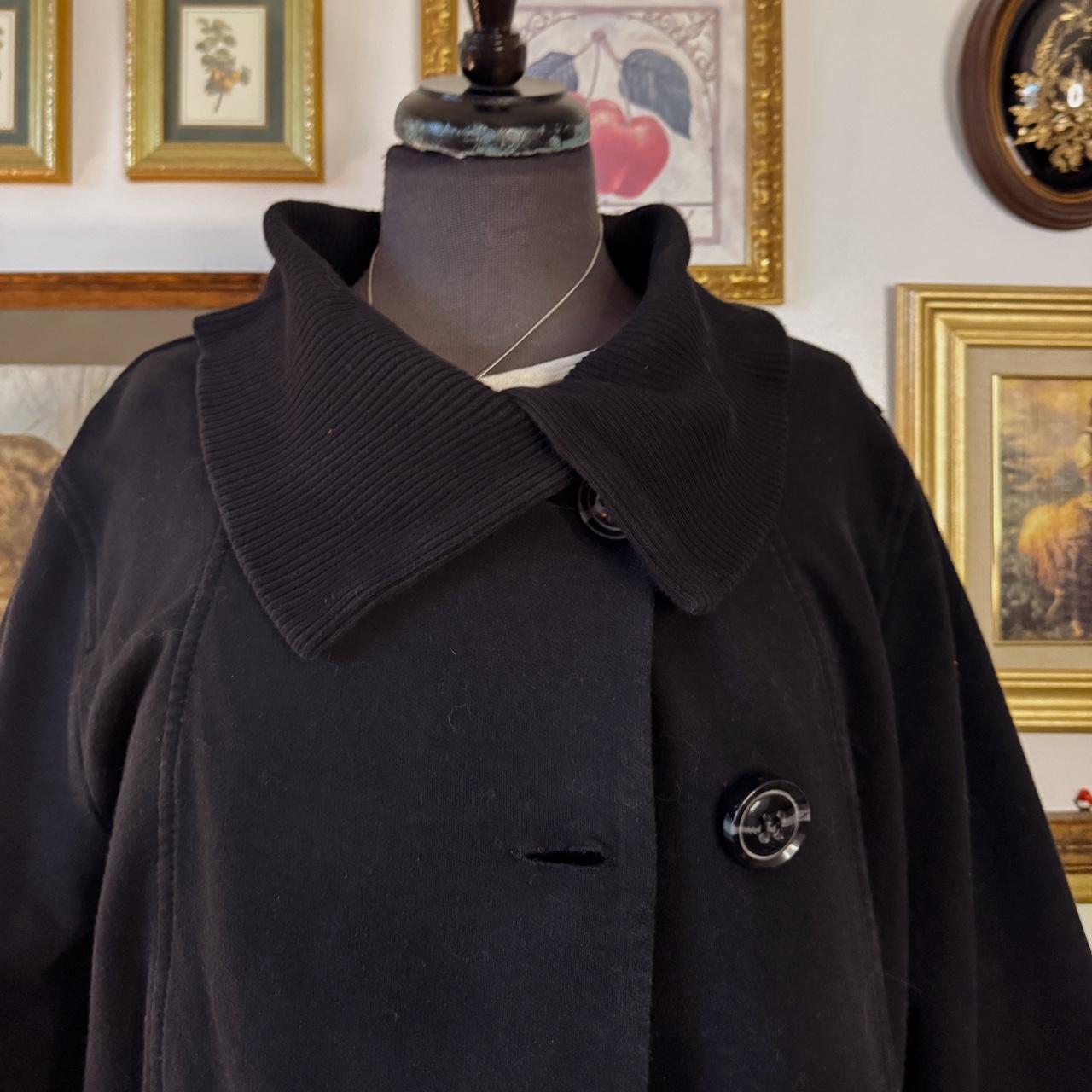 Black knit pea coat sweater (XL)