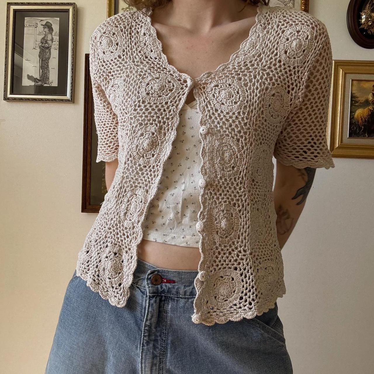 Crochet boho cardi (S)