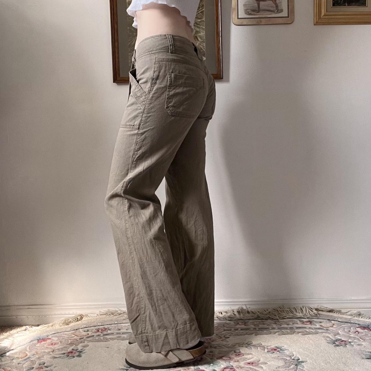 Low rise linen pants (XS)