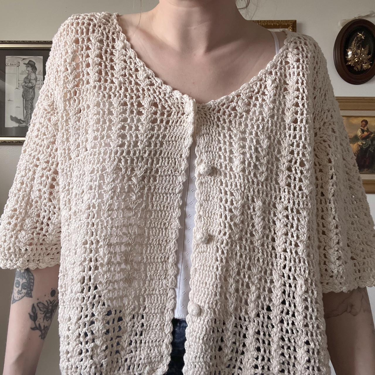 Vintage crochet cardigan (L)