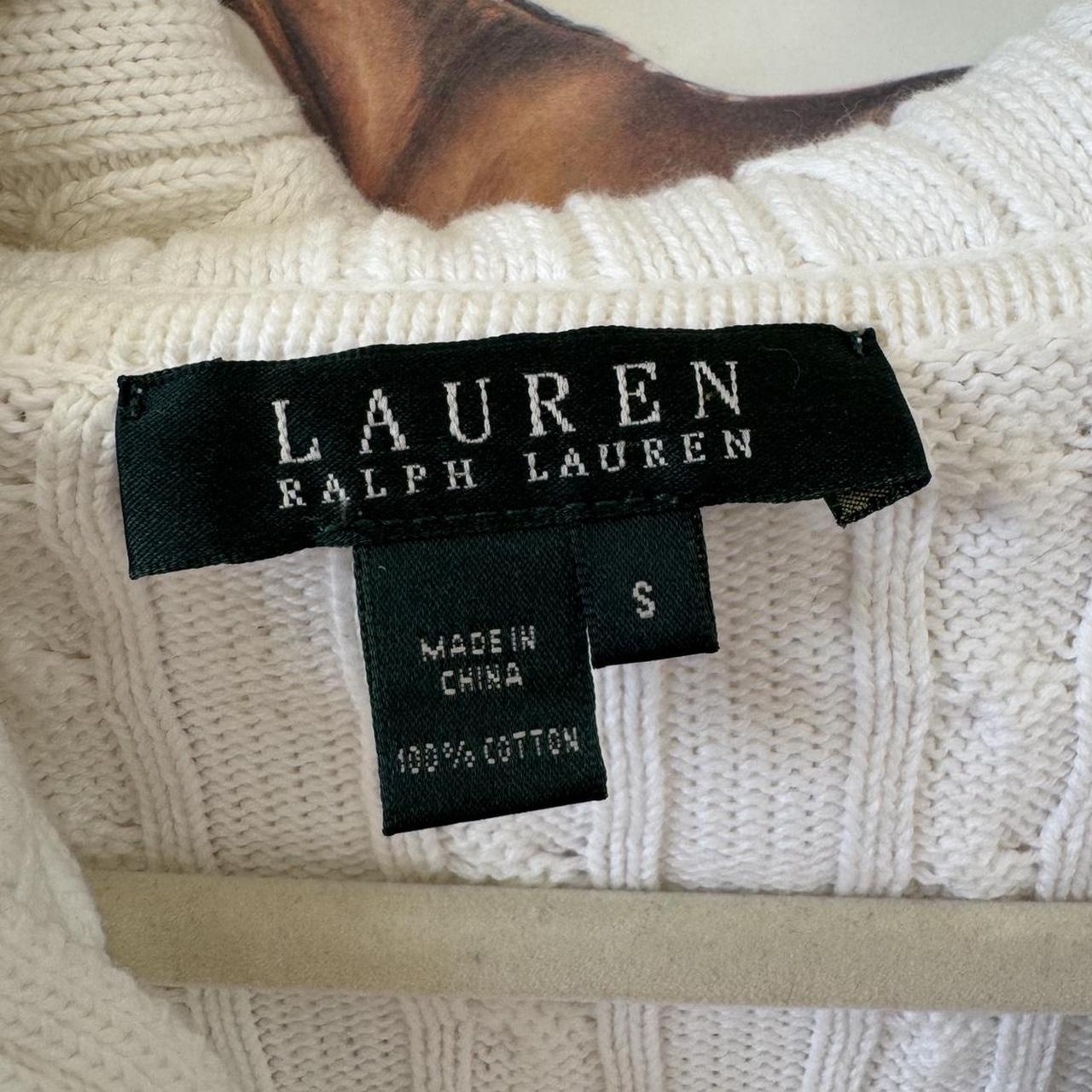 White Ralph Lauren cable knit (S)