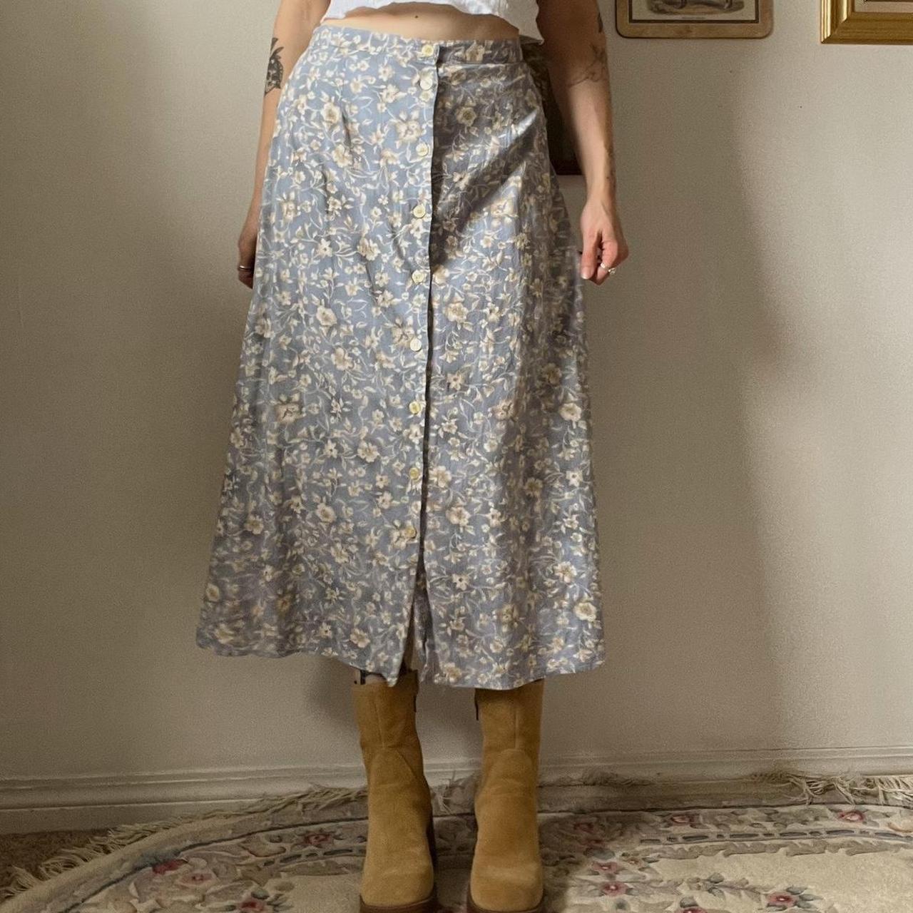 90s floral maxi skirt (M)