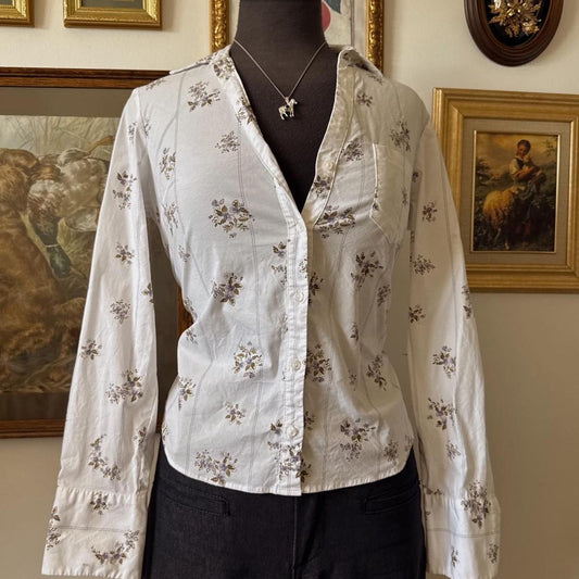 Western floral button up (S)