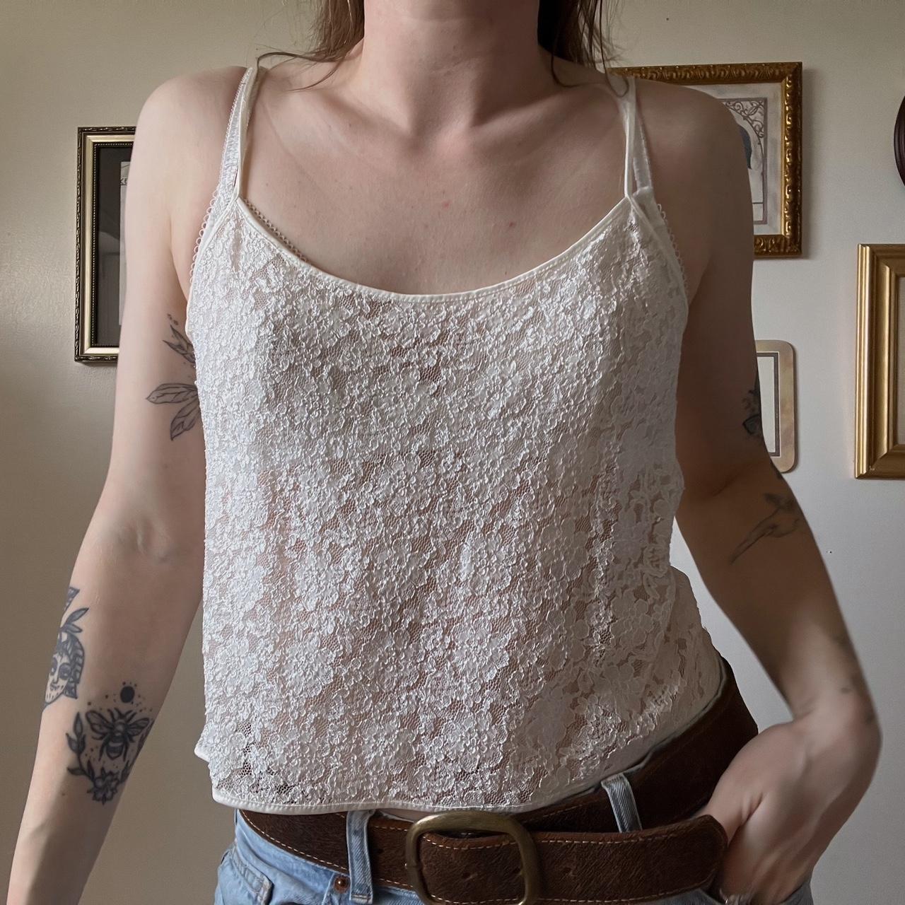 Cream lace 90's cami (S)