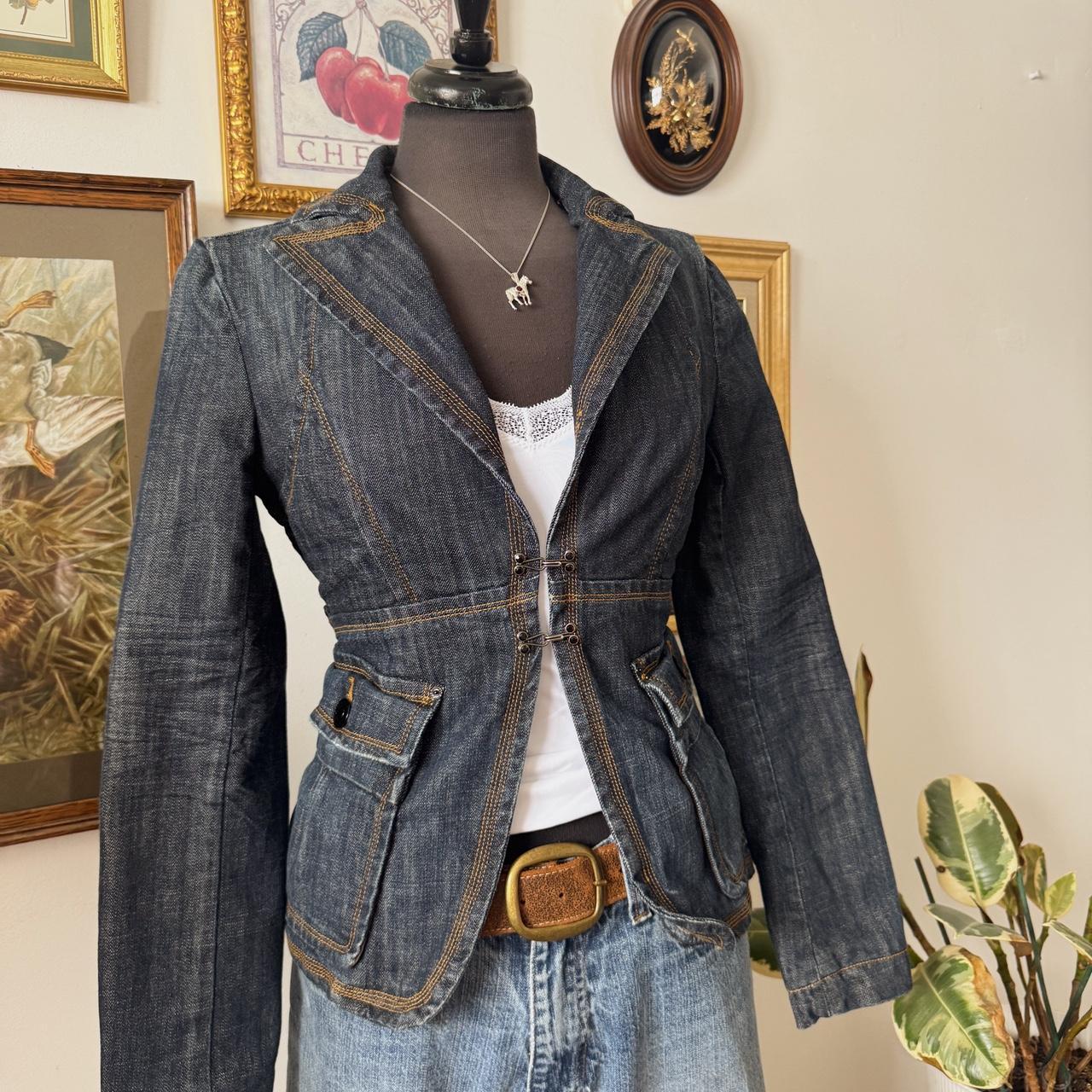 Y2K denim blazer jacket (S)