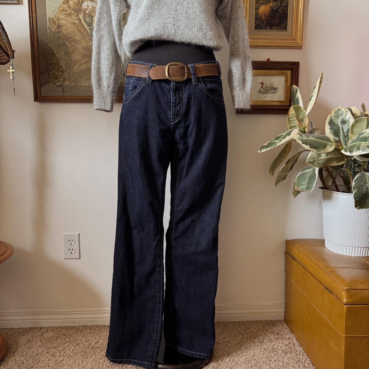 Dark wash y2k jeans (32)