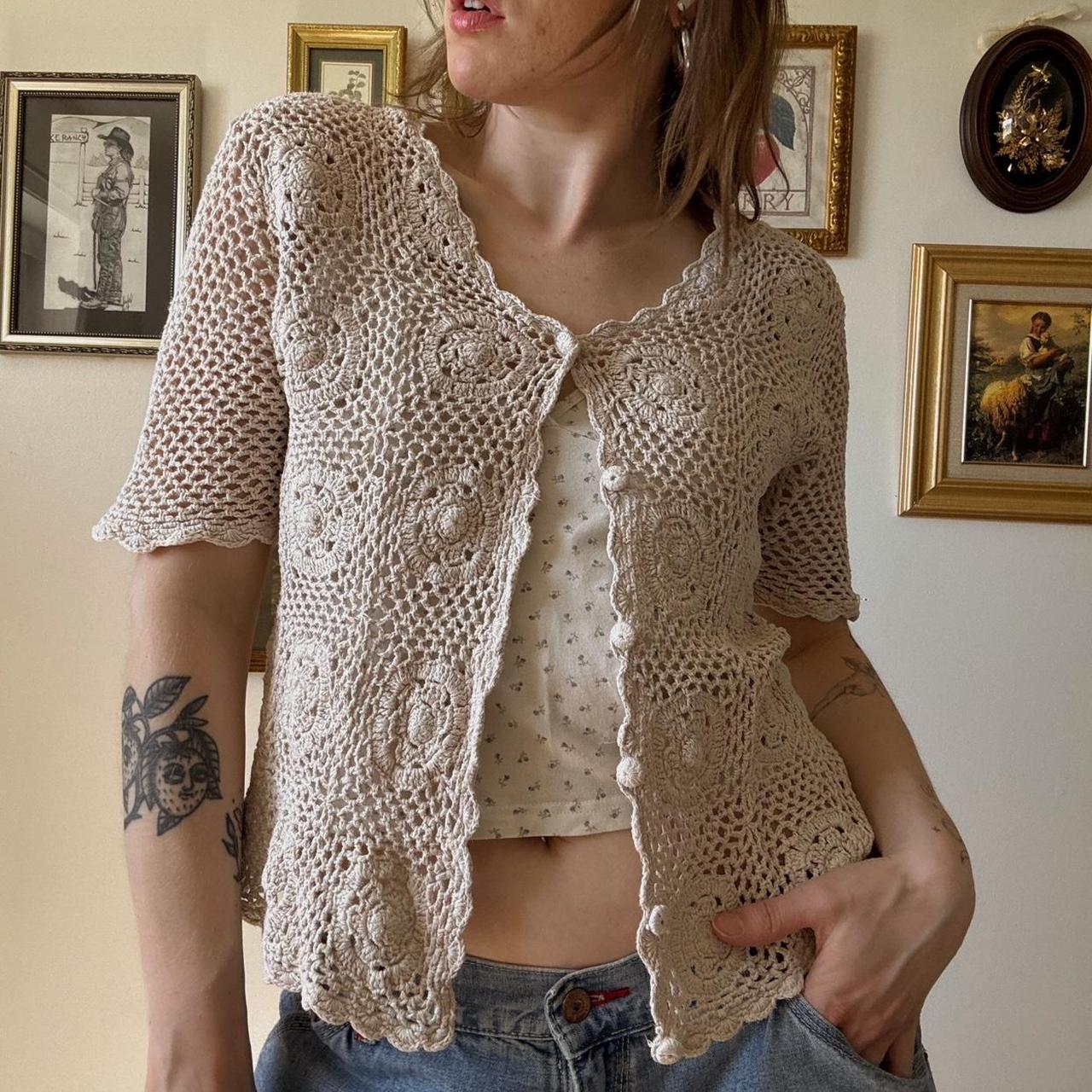 Crochet boho cardi (S)