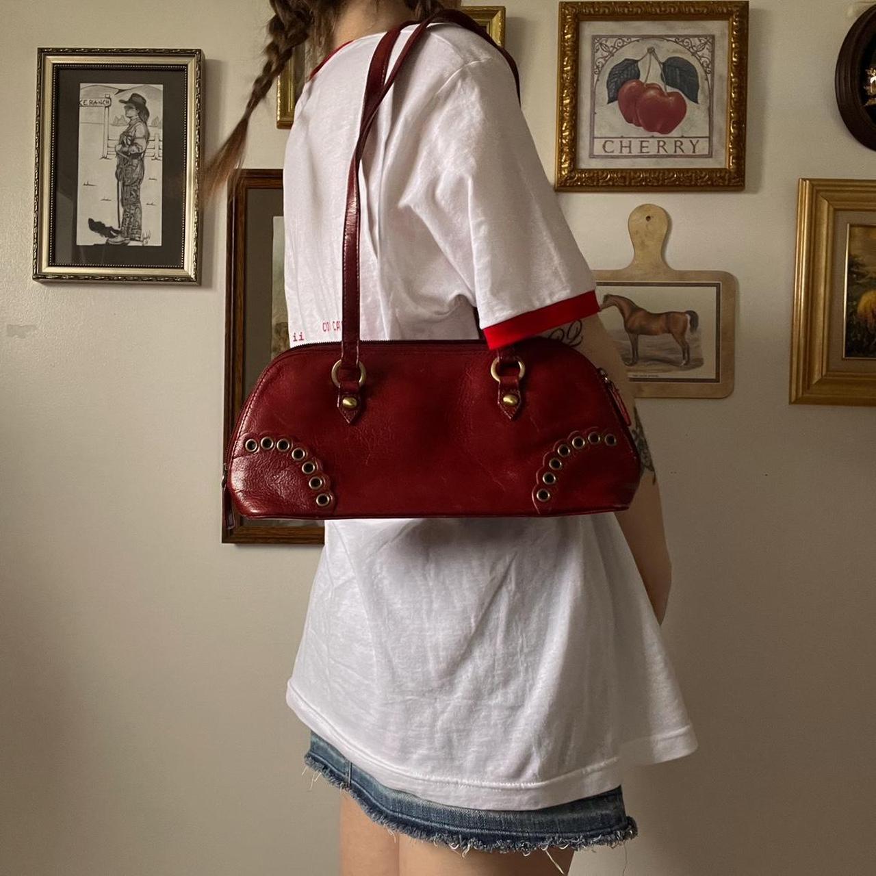 Cherry red shoulder bag