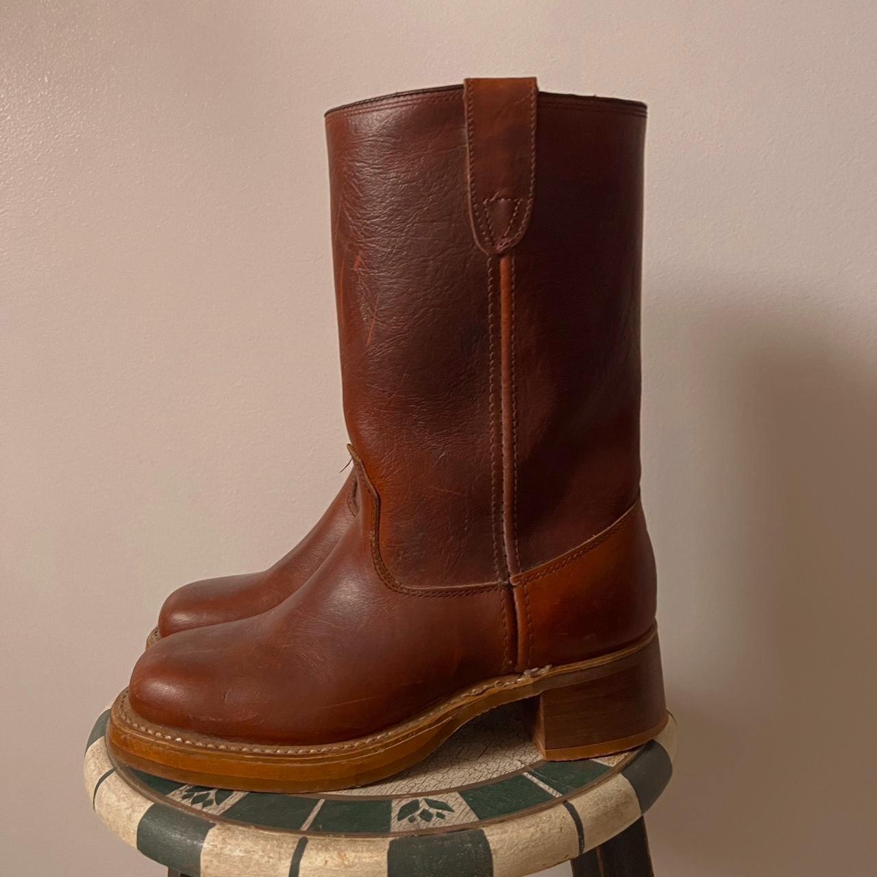 Vintage leather campus boots (6.5)