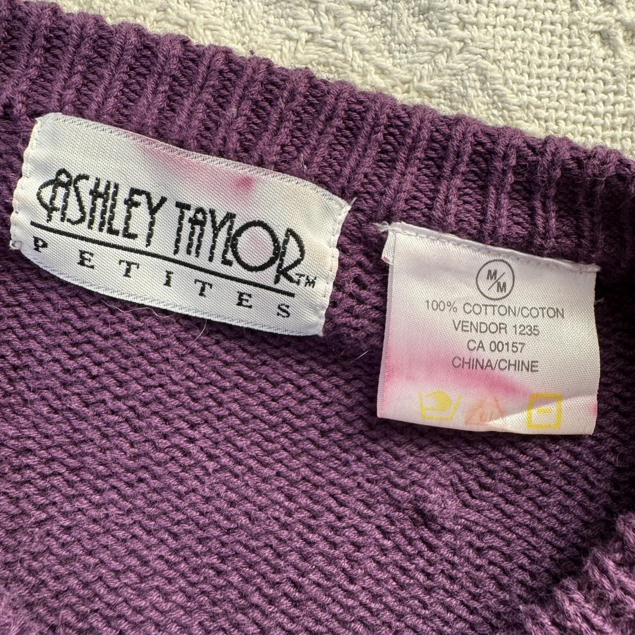 Deep purple autumn leaves sweater (M)