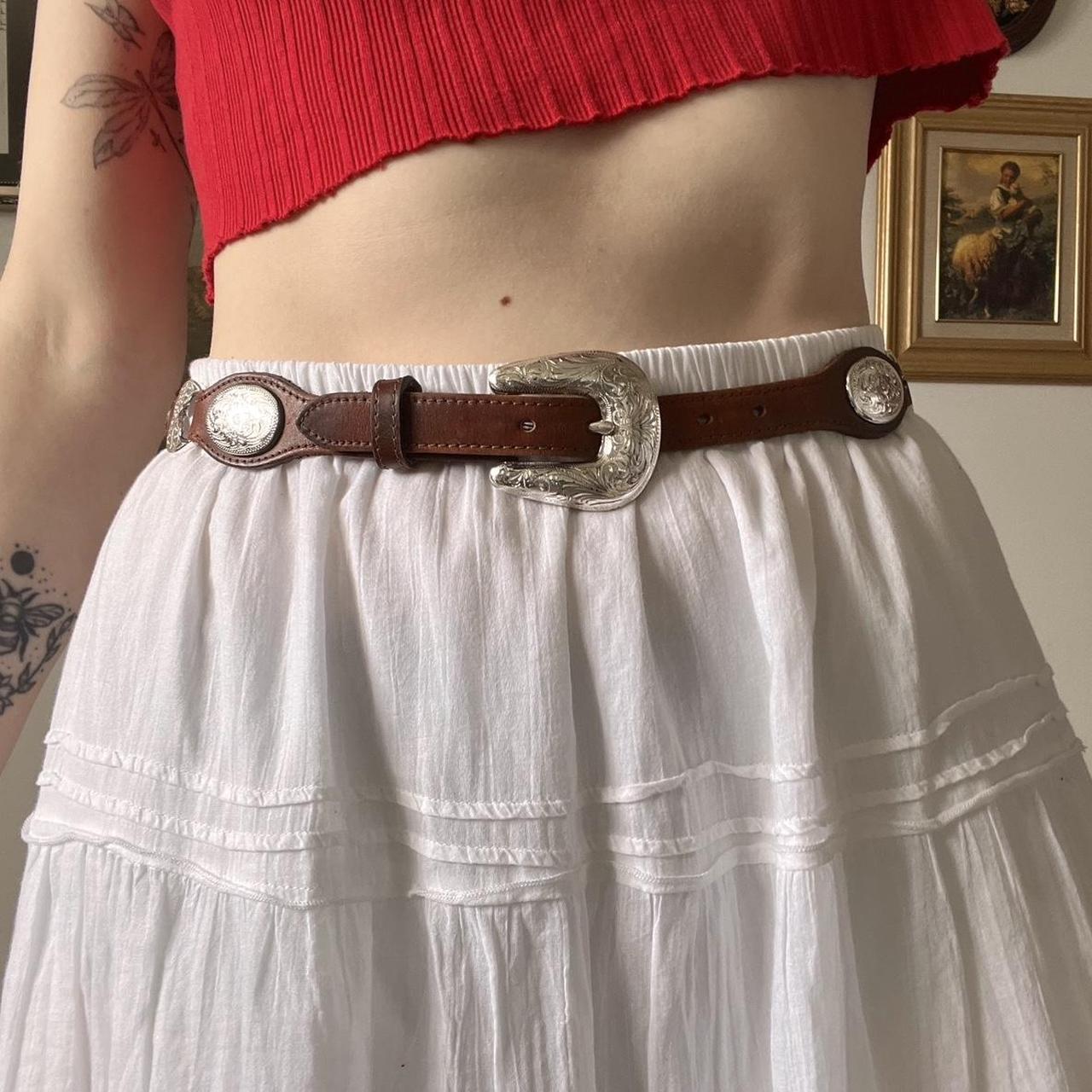 Leather concho belt