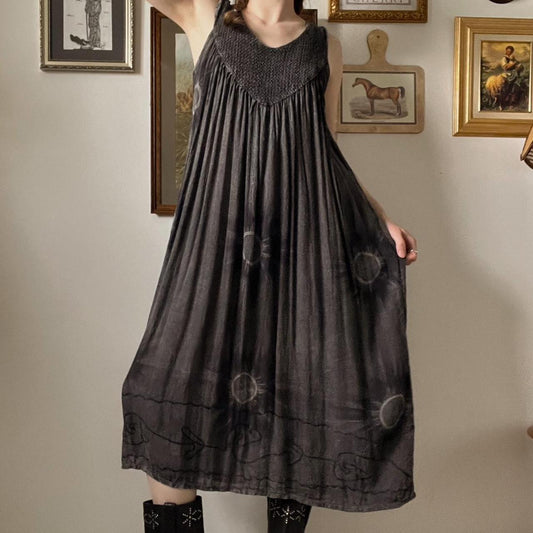 Black sun faded maxi dress (M/L)