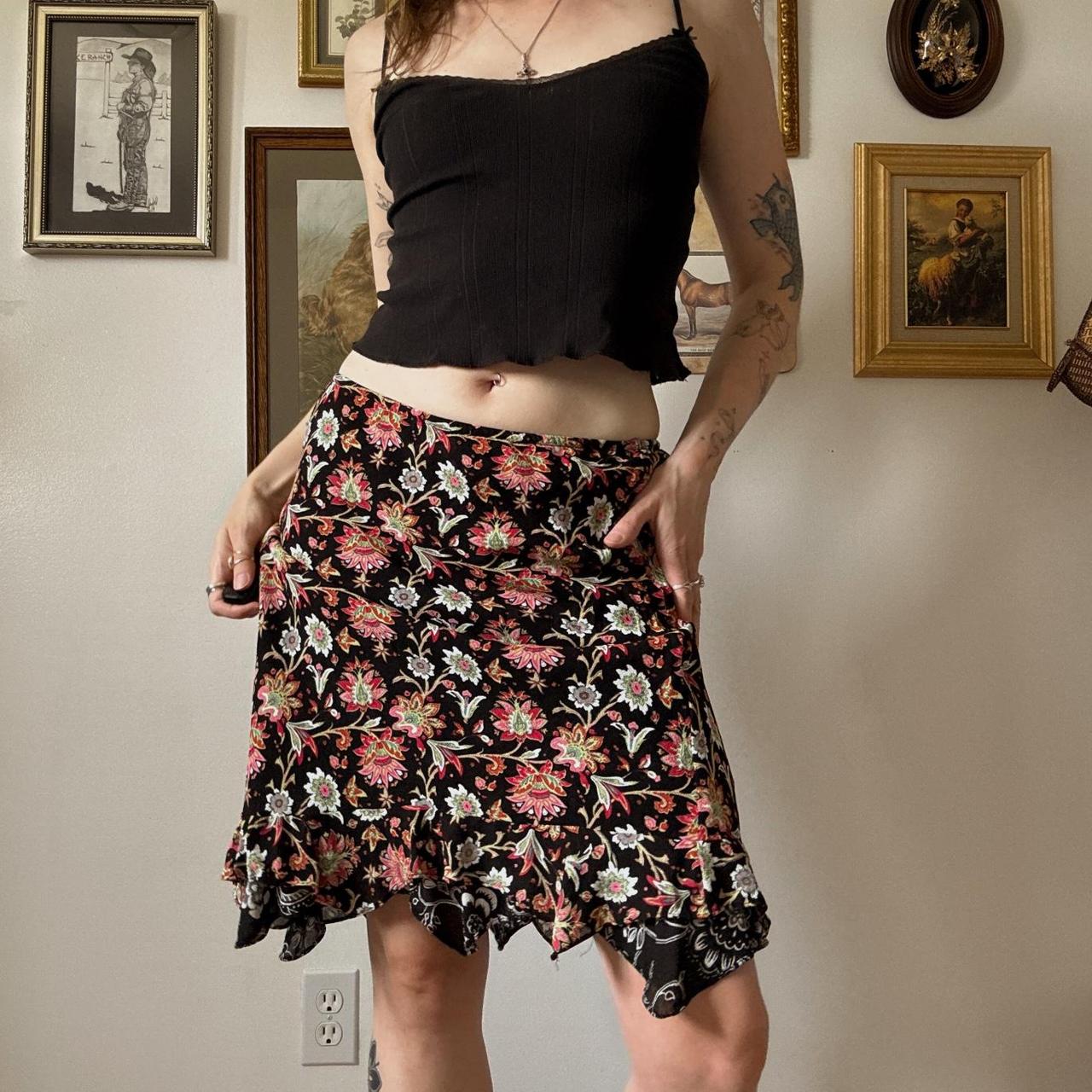 Fairy floral reversible skirt (S)