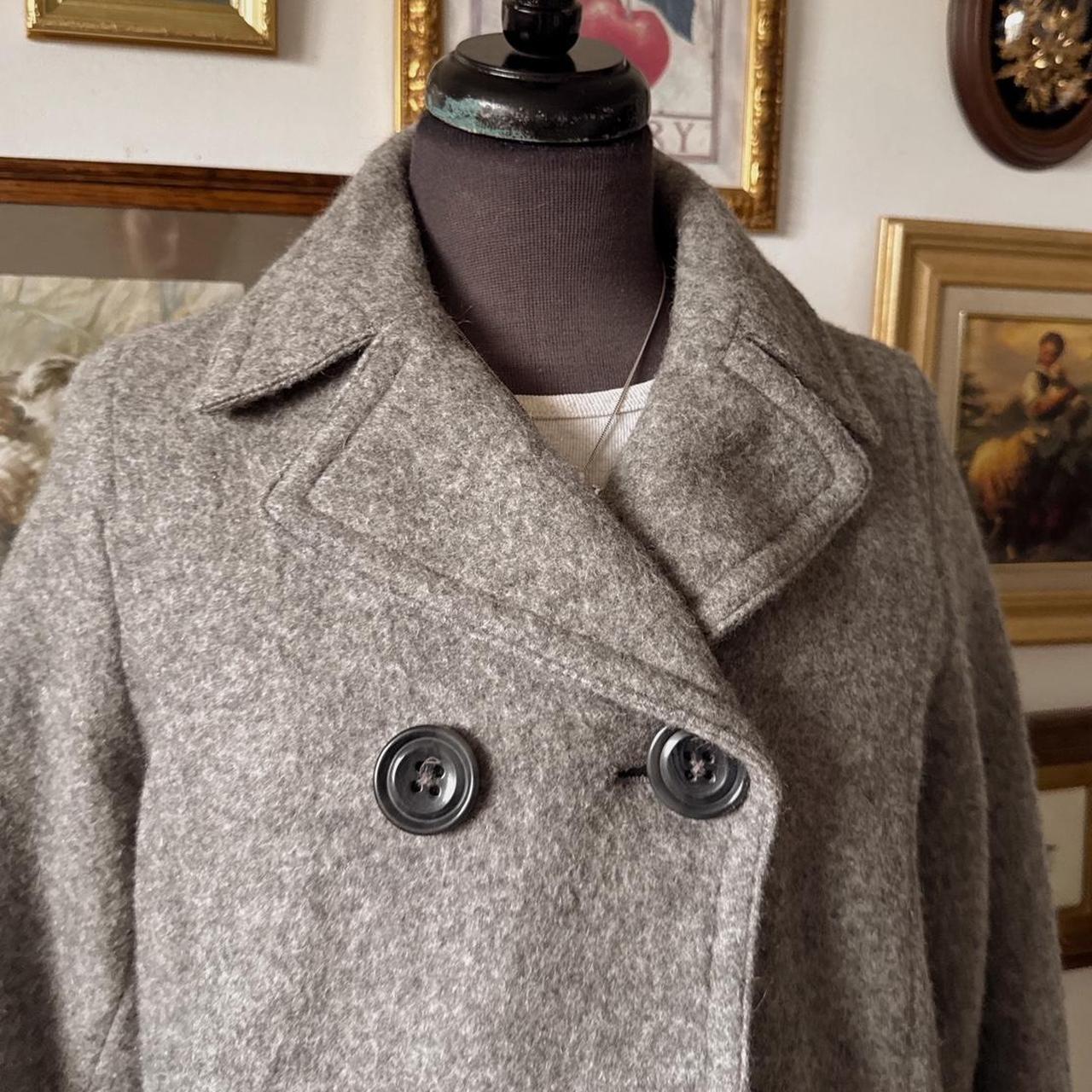 Grey wool pea coat (M)