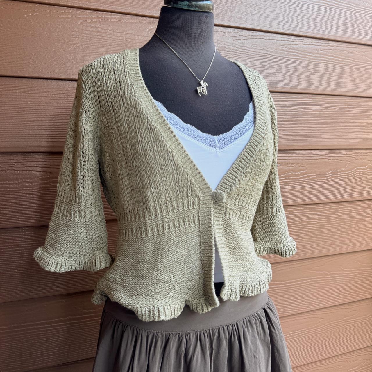 Sage green fairy knit cardigan (S)