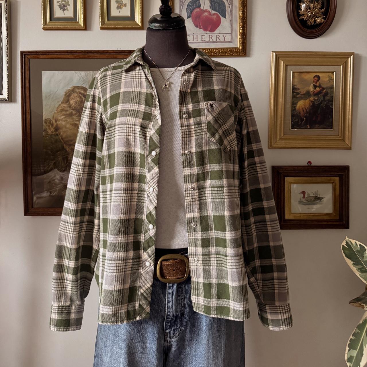 Forest green flannel (M)