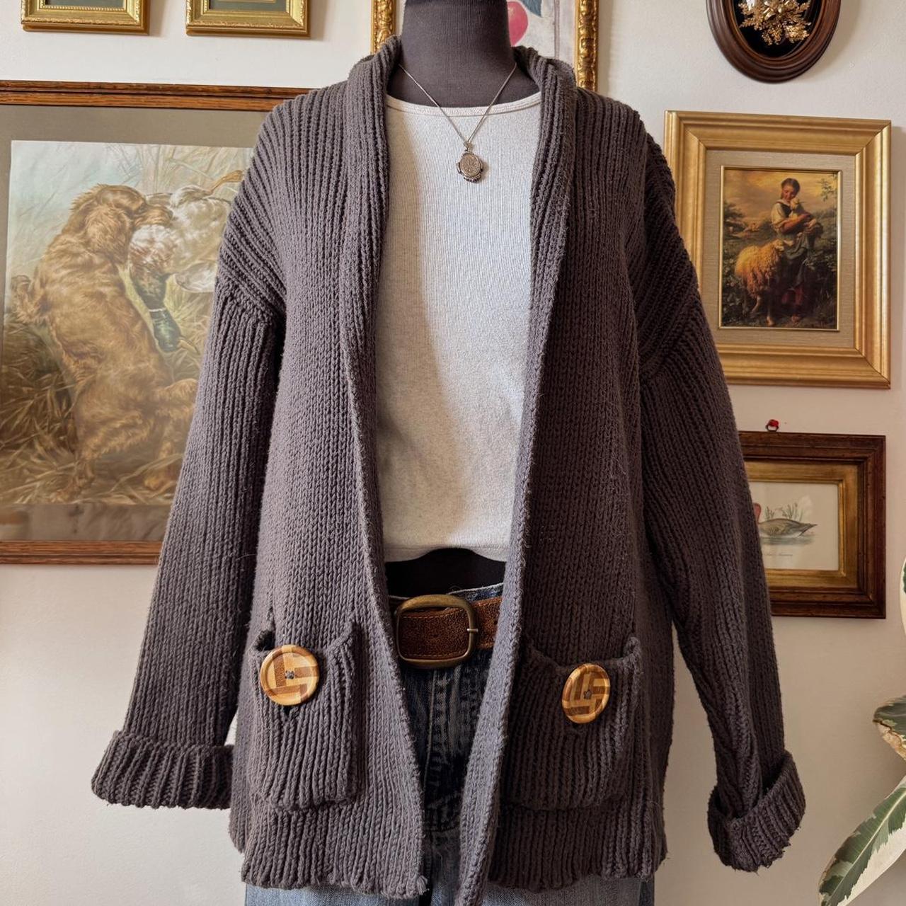 Cozy knit slouch cardigan (L)
