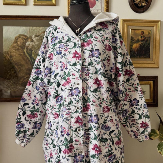 Floral cozy spring jacket (L)