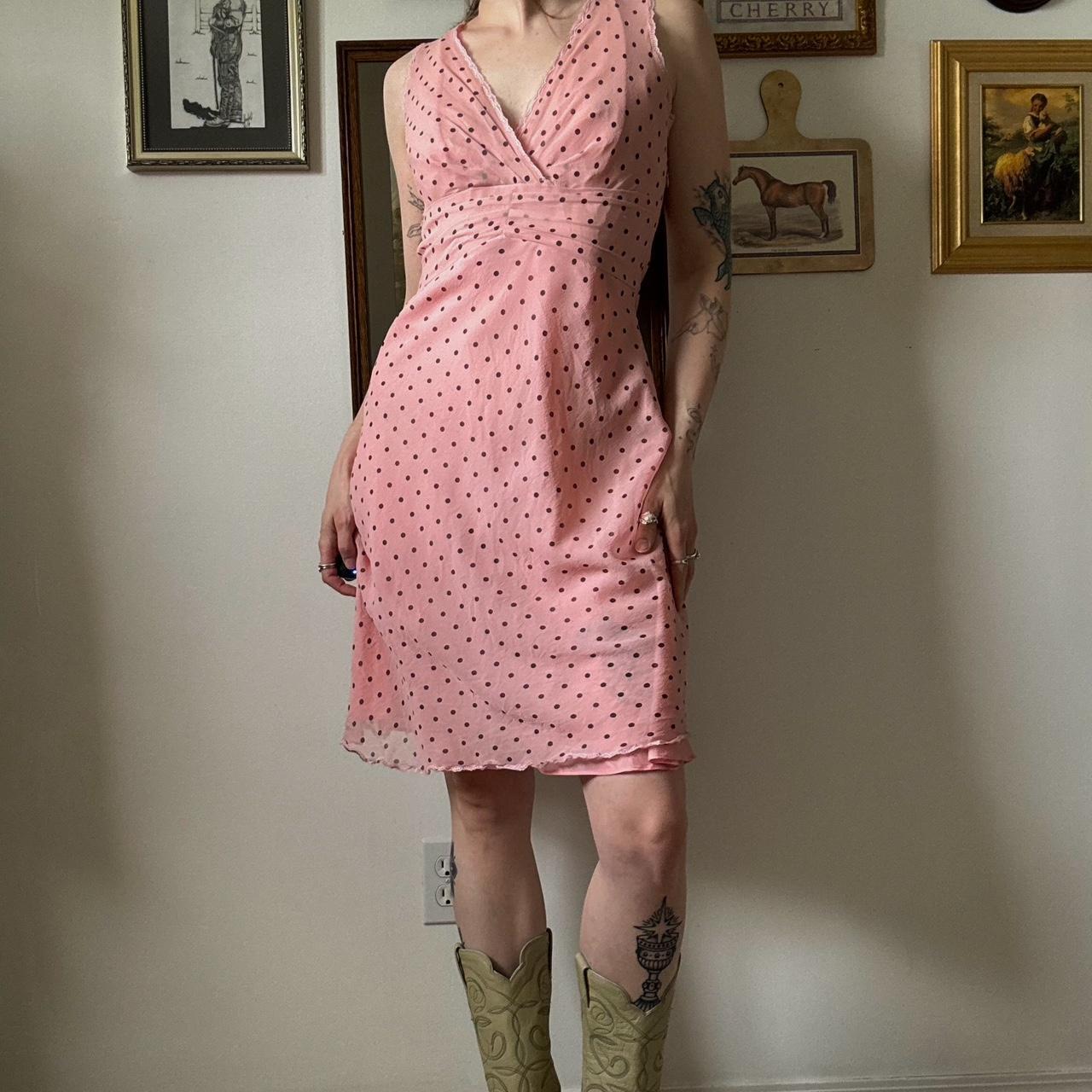 Pink polkadot dress (4)