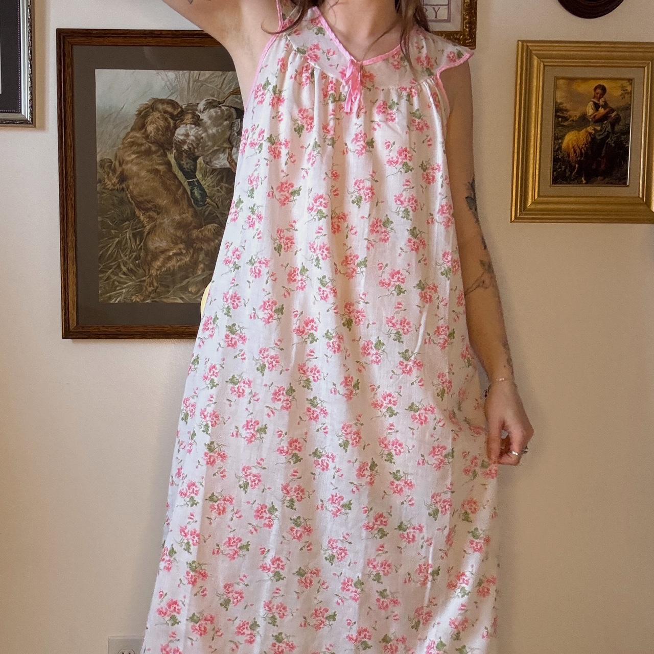 Pink floral fairy maxi dress (S)