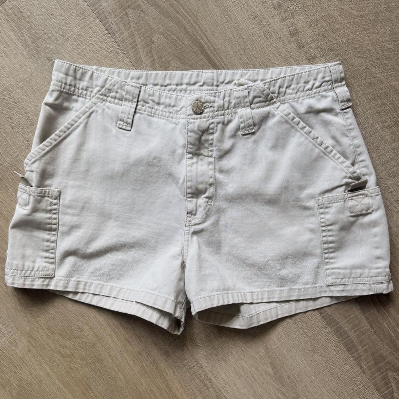 Cream cargo cotton shorts (S/M)