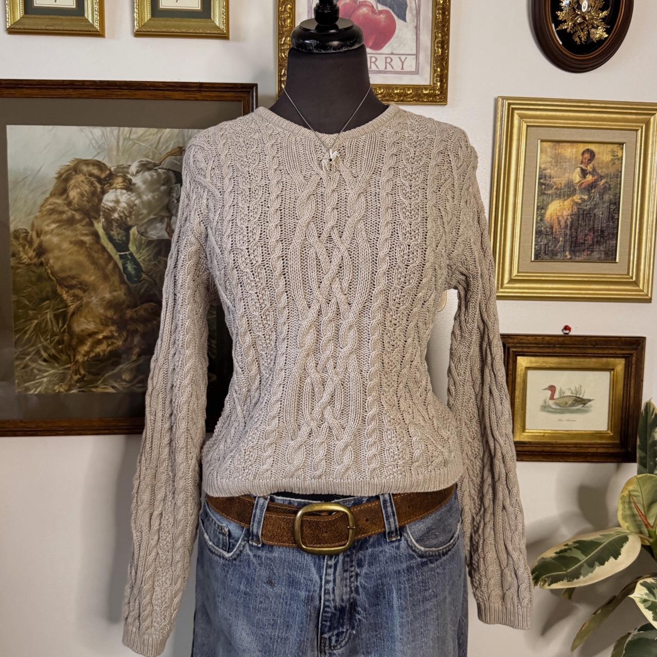 Oat cable knit sweater (S)