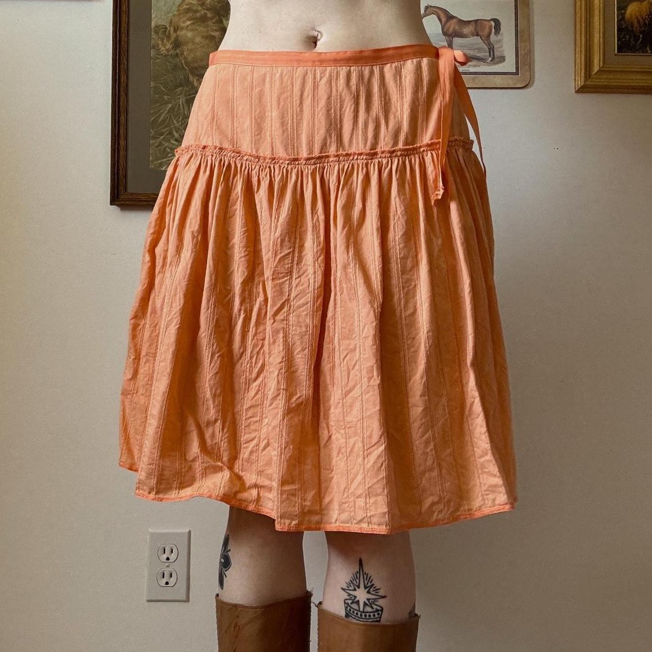 Peach midi skirt (28")