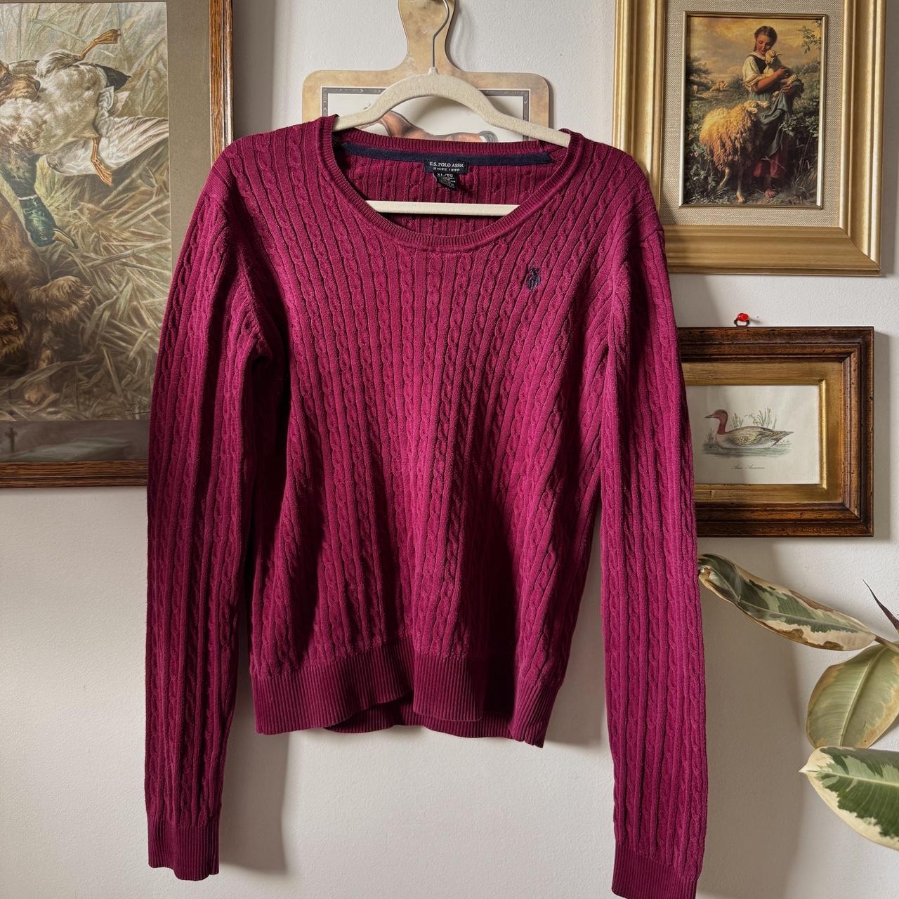 Rose magenta cable knit (M/L)
