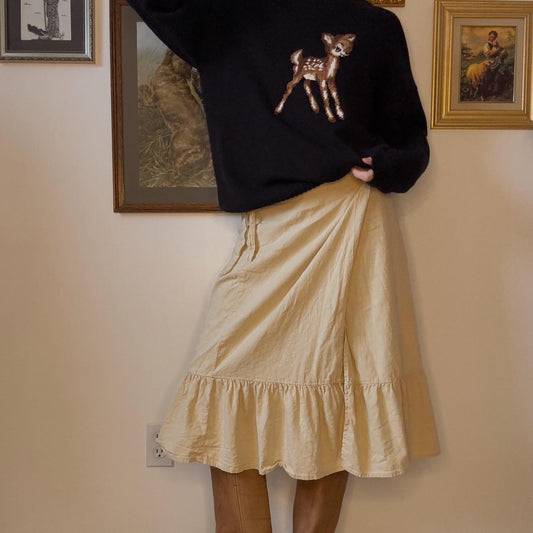 Ruffle cottage wrap skirt (S)