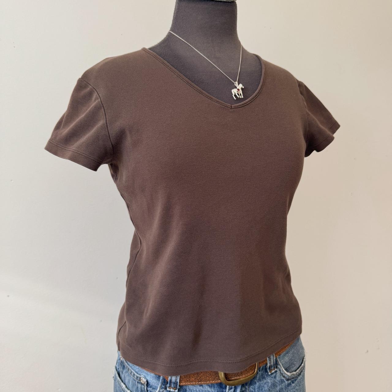 Brown cotton baby tee (M)