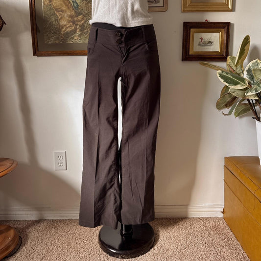 Low rise brown trousers (S)