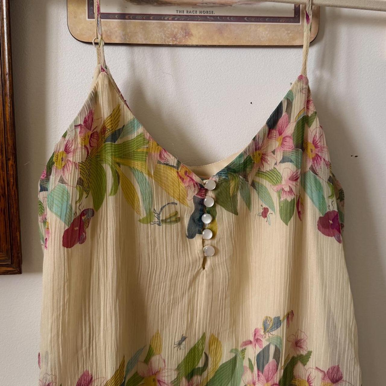 Floral ruffle boho mini dress (S)