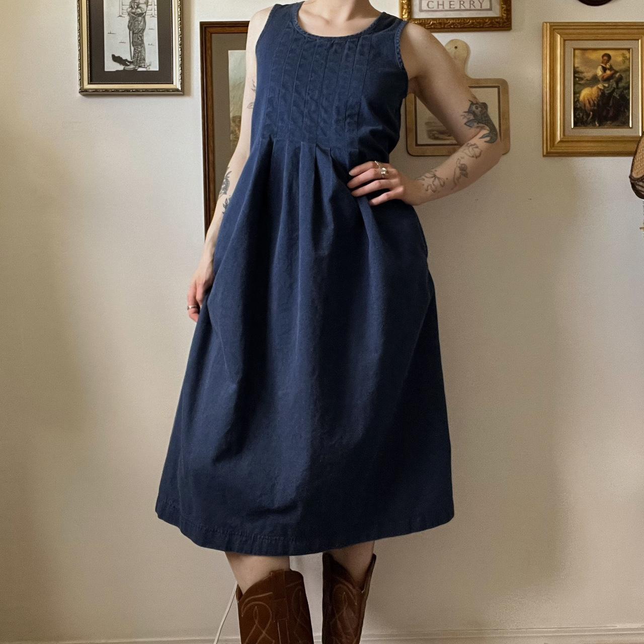 Vintage denim maxi dress (M)