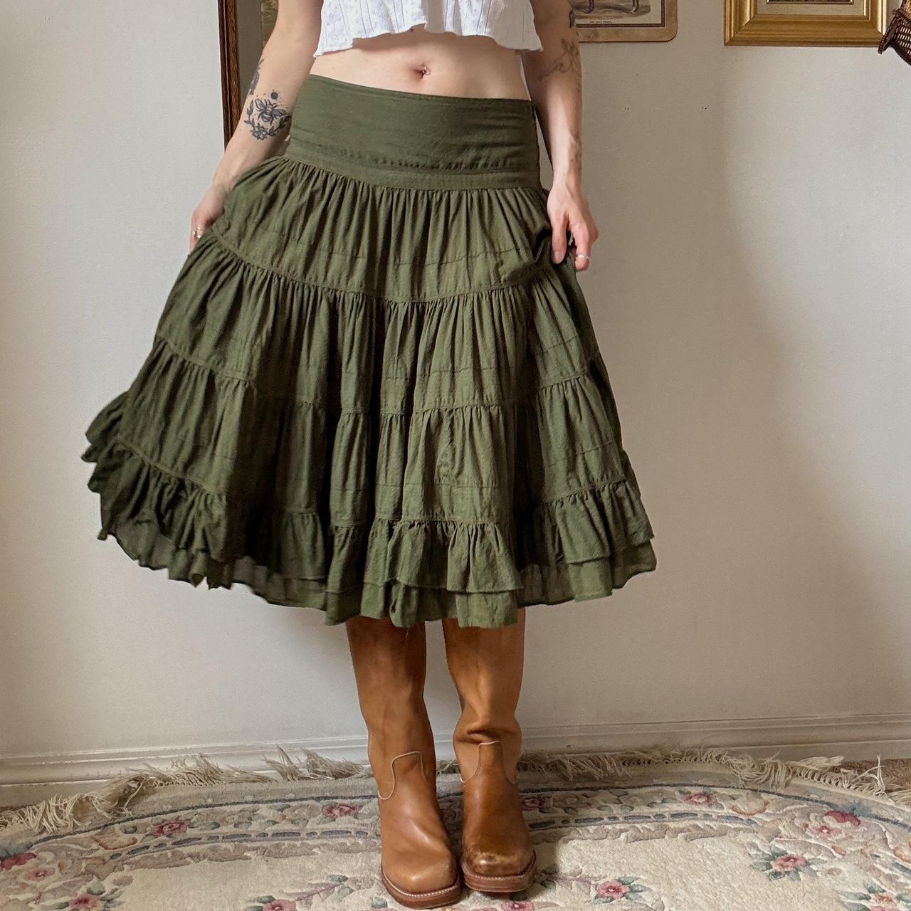 Tiered prarie midi skirt (M)