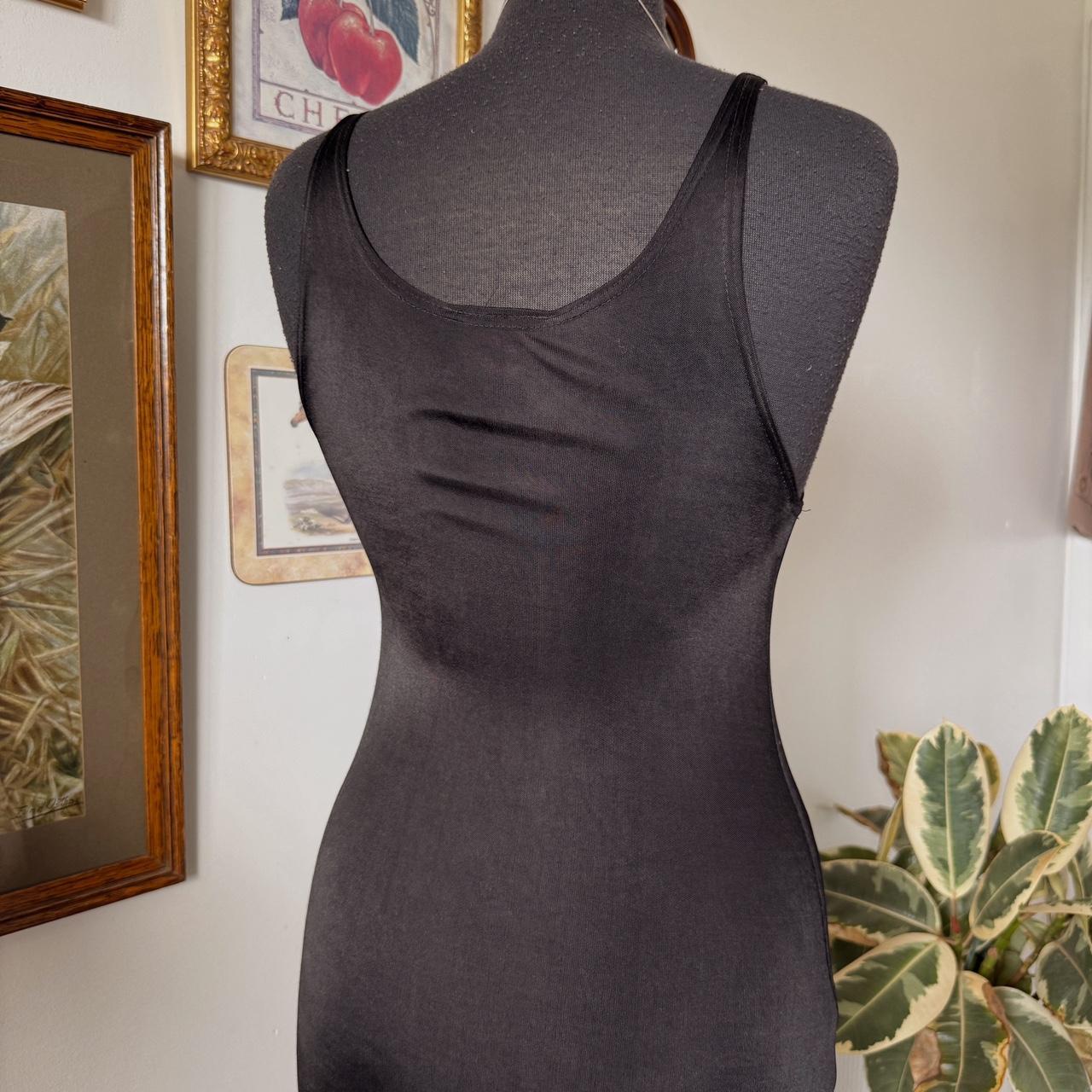 Black slinky maxi dress (M)