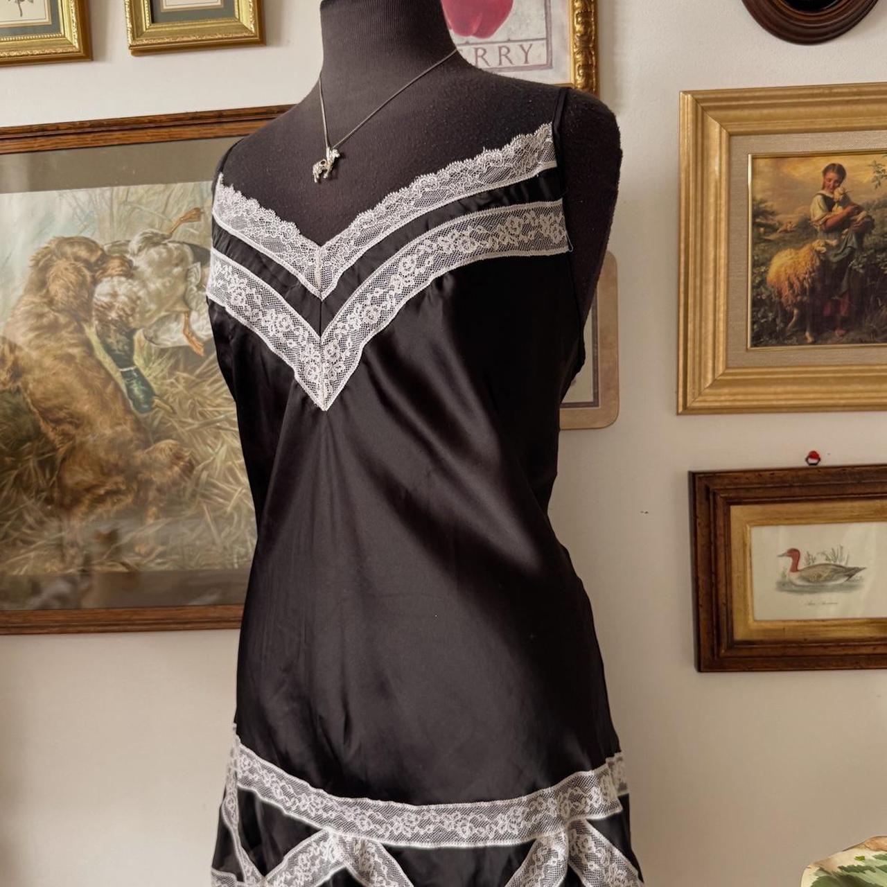 Victoria's Secret black lace slip dress (XL)