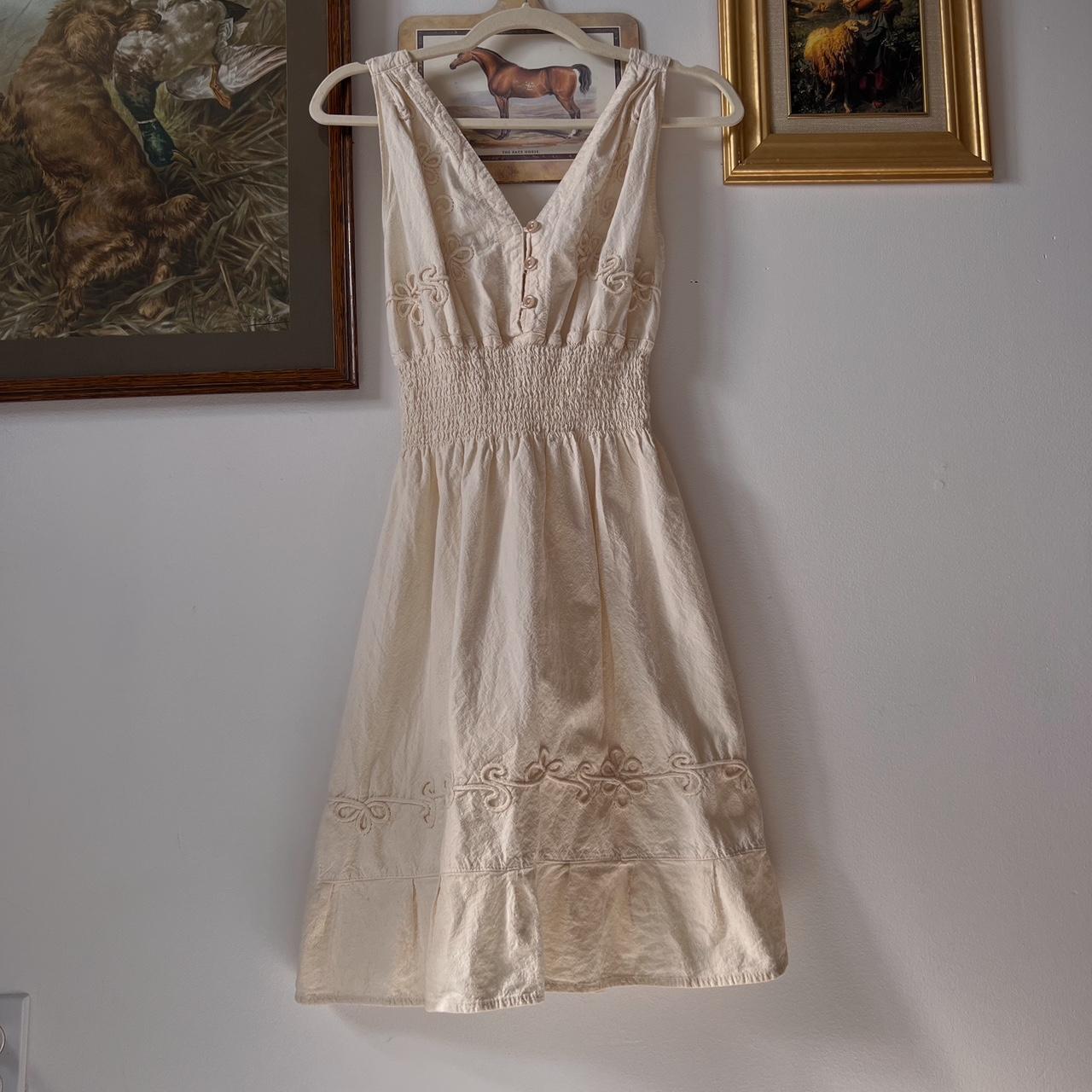 Vintage linen mini dress (S)